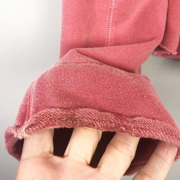 PUMA | Pale Red Distressed Hoodie Semi Cropped Sweatshirt Women’s Size X-Small - Picture 4 of 7